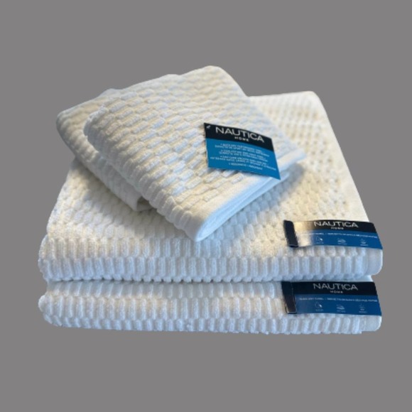 nautica bath towels set - 2 bath towels + 2 hand towels - new - 100% cotton - Picture 2 of 3